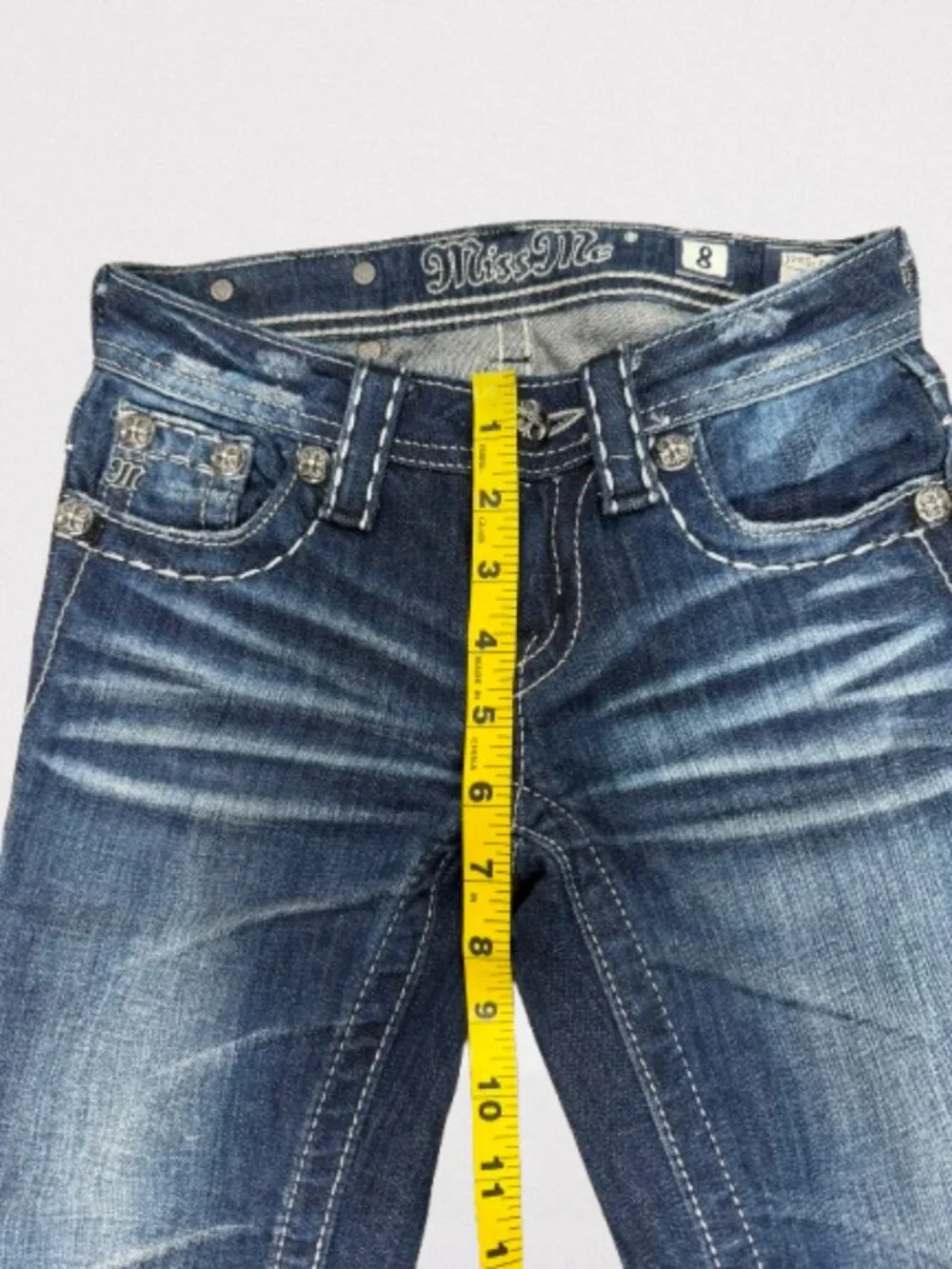 Miss Me Girls Bootcut  Embellished Western Jeans Size 8